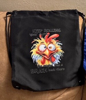 Byerly4 black drawstring bag