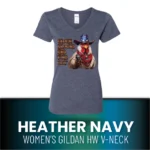 Cluck Around HW V-Neck T-Shirt_HEATHER NAVY