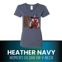 Cluck Around HW V-Neck T-Shirt_HEATHER NAVY
