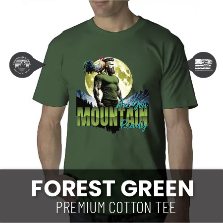 Mountain Readiness Premium Cotton Tee FOREST GREEN